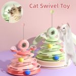 4 Levels Cat Toy Tower Turntable Roller Balls Toys Interactive Intelligence Pets Toys