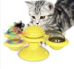 Cat Entertainment Set- Interactive Rotating Disk, Feather Teasers, Tumbler - Image 3